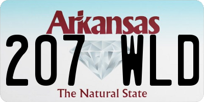 AR license plate 207WLD