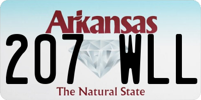 AR license plate 207WLL