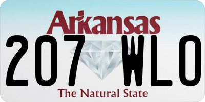 AR license plate 207WLO