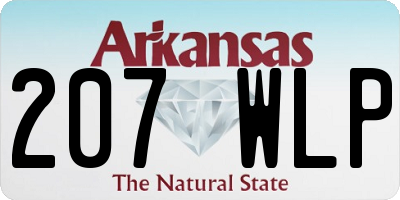 AR license plate 207WLP