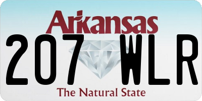 AR license plate 207WLR
