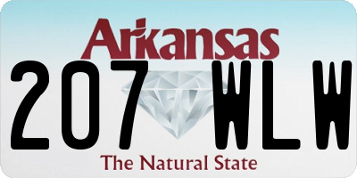 AR license plate 207WLW