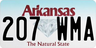 AR license plate 207WMA
