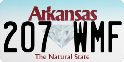 AR license plate 207WMF