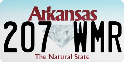 AR license plate 207WMR