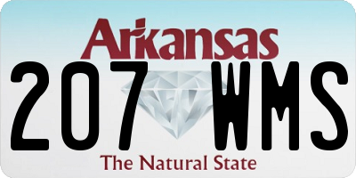 AR license plate 207WMS