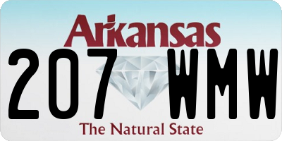 AR license plate 207WMW