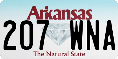 AR license plate 207WNA