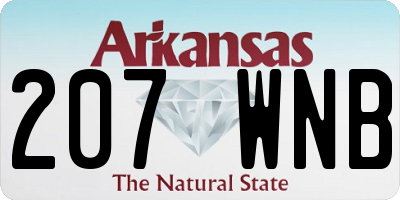 AR license plate 207WNB