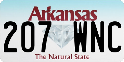 AR license plate 207WNC