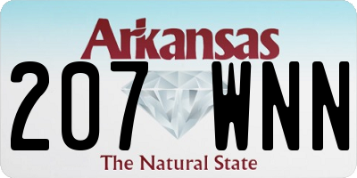 AR license plate 207WNN