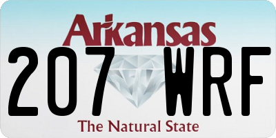AR license plate 207WRF