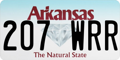 AR license plate 207WRR