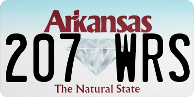 AR license plate 207WRS