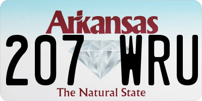 AR license plate 207WRU