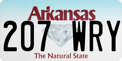 AR license plate 207WRY