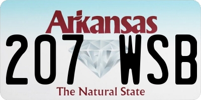 AR license plate 207WSB