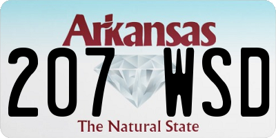 AR license plate 207WSD