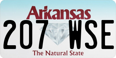 AR license plate 207WSE
