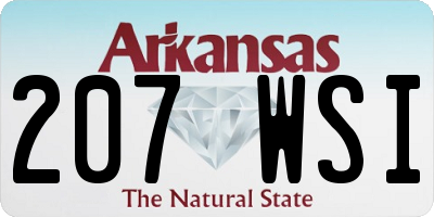 AR license plate 207WSI
