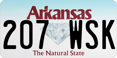 AR license plate 207WSK