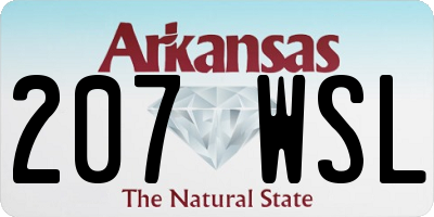 AR license plate 207WSL