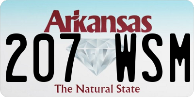 AR license plate 207WSM