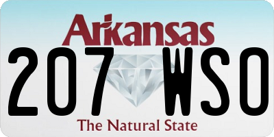 AR license plate 207WSO