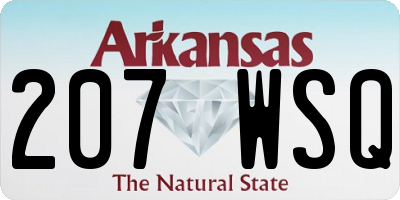 AR license plate 207WSQ