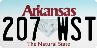 AR license plate 207WST