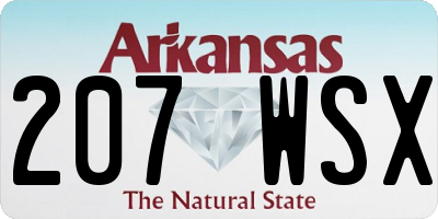 AR license plate 207WSX
