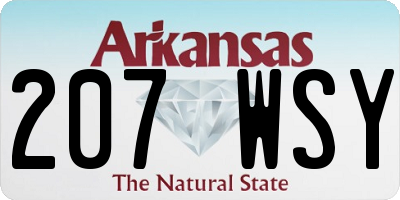 AR license plate 207WSY