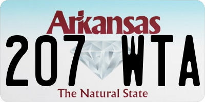 AR license plate 207WTA