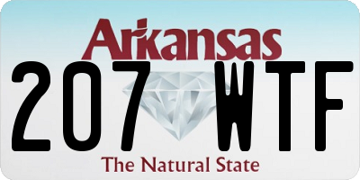 AR license plate 207WTF