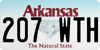 AR license plate 207WTH