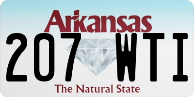 AR license plate 207WTI