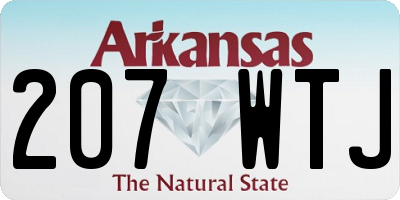 AR license plate 207WTJ