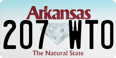 AR license plate 207WTO
