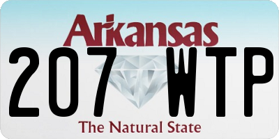AR license plate 207WTP