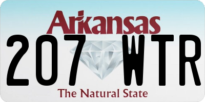 AR license plate 207WTR