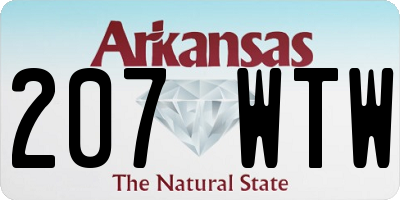AR license plate 207WTW