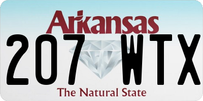 AR license plate 207WTX
