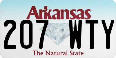AR license plate 207WTY
