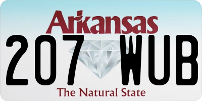 AR license plate 207WUB