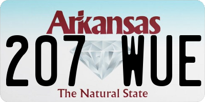 AR license plate 207WUE