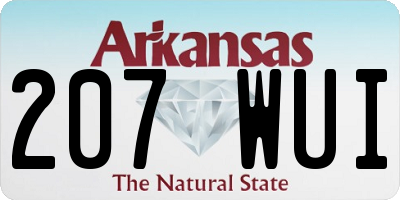 AR license plate 207WUI