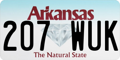 AR license plate 207WUK