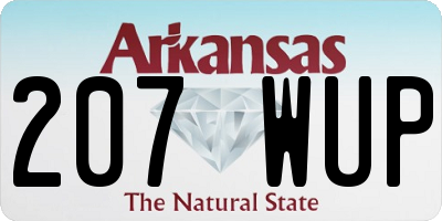 AR license plate 207WUP