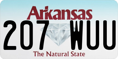AR license plate 207WUU