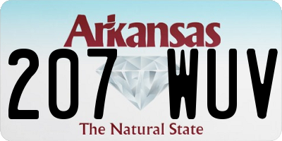 AR license plate 207WUV